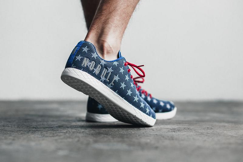 Blue Nobull Flag Men's Trainers | CA J1281P